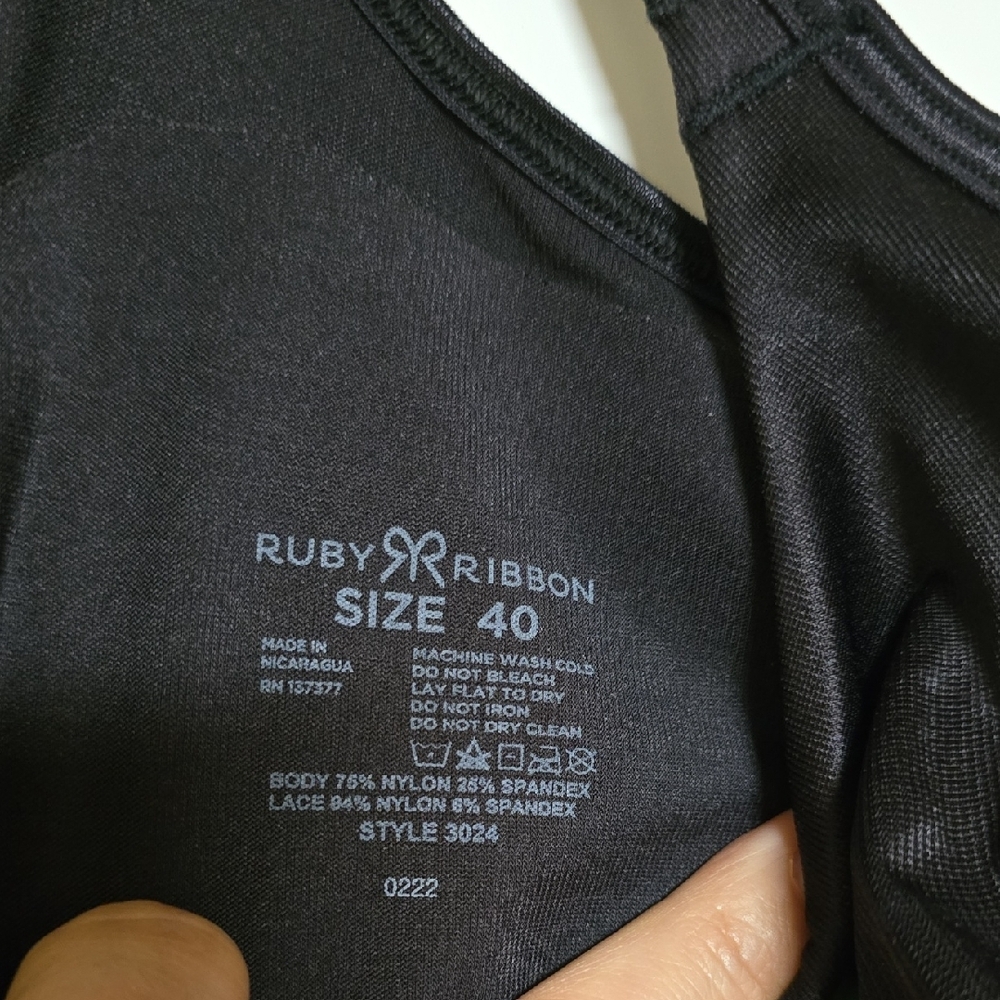 Ruby Ribbon Black Lace Bra Intimates Collection - Picture 2 of 3